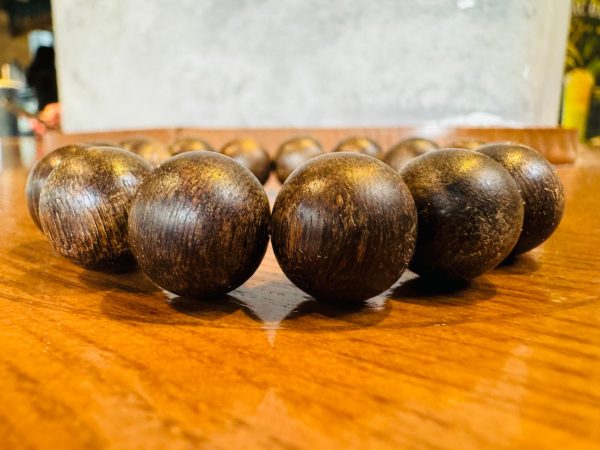Black Beads Agarwood Bracelet, Wild Agarwood, Mala Bead, Strong Aroma, Agarwood Indonesia . - 图片 4