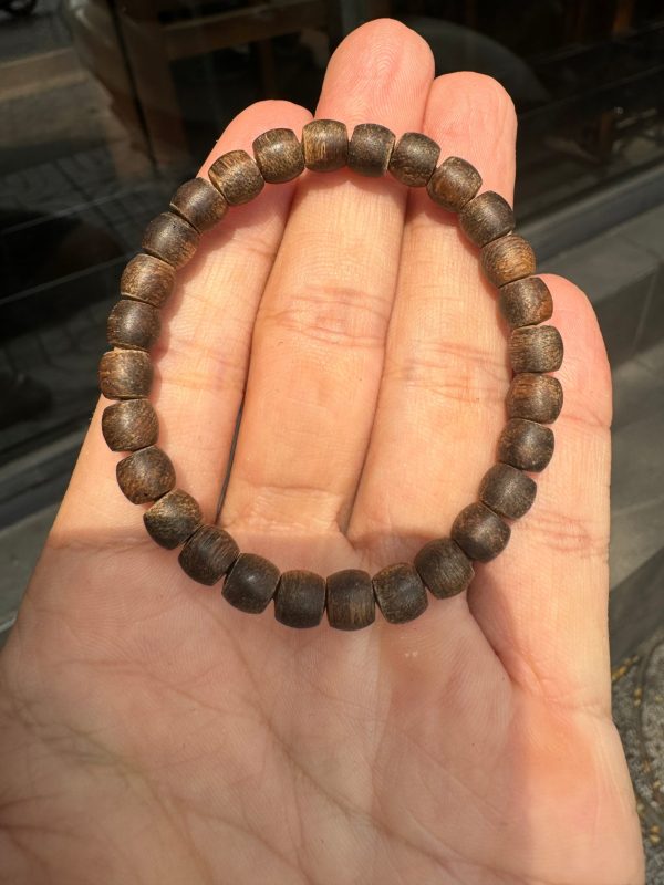 Lu Thong Agarwood Bracelet , Super Grade Agarwood Indonesia , Wild Agarwood , Bangles For Men And Women , Size 10mm - 图片 2