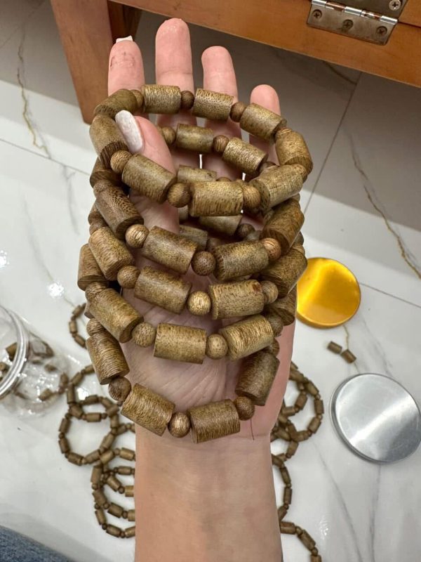 Wild Agarwood Bracelet ,Cylindrical bracelet , Agarwood From Quang Binh Vietnamese, For Men and Women - 图片 3
