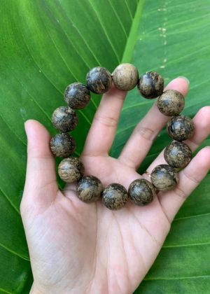 Vietnamese Wild Agarwood Bracelet Beads - Figure Flower - Grade AAA