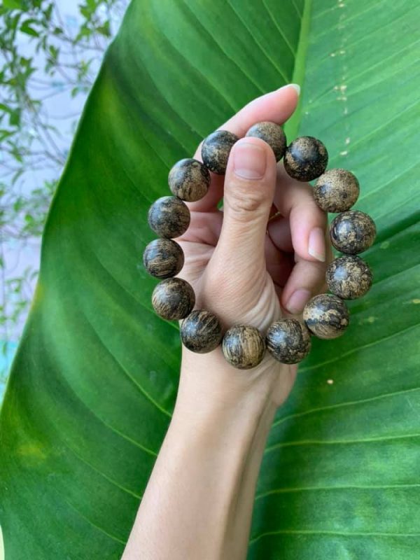 Vietnamese Wild Agarwood Bracelet Beads - Figure Flower - Grade AAA - 图片 4