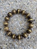 Agarwood Bracelet Wrapped Gold 18k- Real Gold, Super Grade Agarwood,  jewelry bracelet , Bangles luxyry,Have Certificate Real Gold
