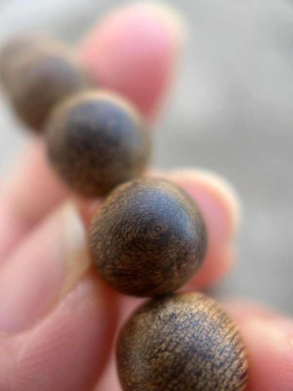 Agarwood Bracelet From Tarakan Island , Agarwood Indonesia , Strong Aroma , Size 10mm m, Dark Beads, Only 1 - 图片 3