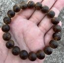 Agarwood Bracelet From Tarakan Island , Agarwood Indonesia , Strong Aroma , Size 10mm m, Dark Beads, Only 1