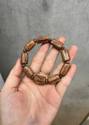 Natural cylindrical Agarwood bracelet, Vietnamese Agarwood from Nha Trang .