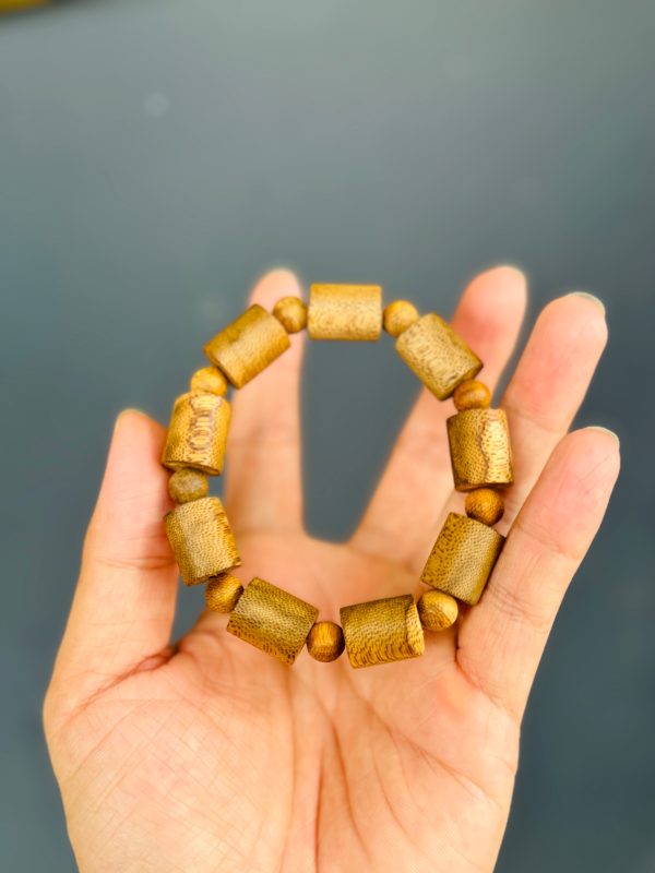 Vietnamese Agarwood Bracelet , Style cylindrical , Wild Oud,Lucky Bracelet - 图片 5