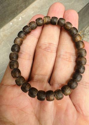 Lu Thong Agarwood Bracelet , Super Grade Agarwood Indonesia , Wild Agarwood , Bangles For Men And Women , Size 10mm