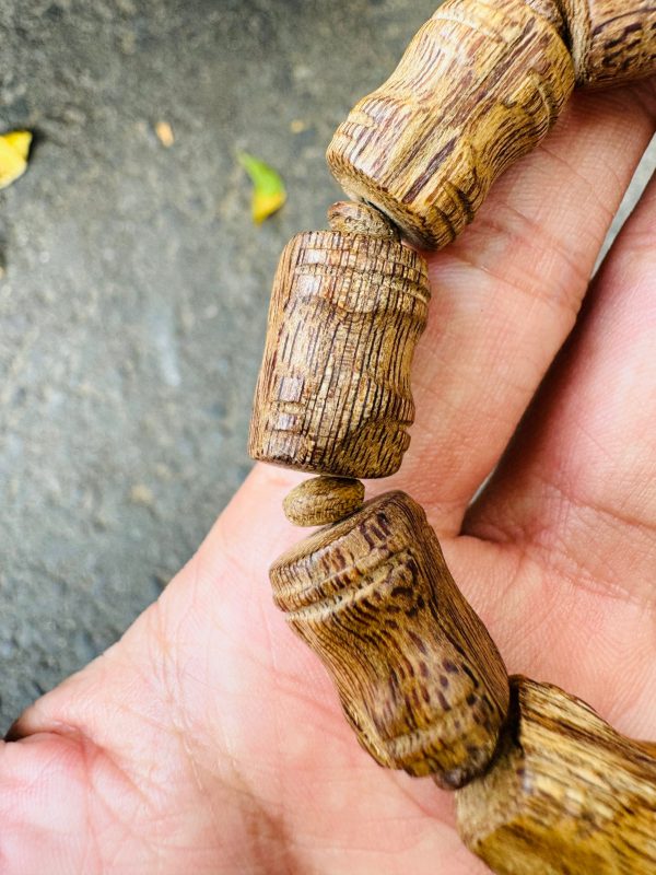 Nha Trang Agarwood Bracelet, Agarwood From Vietnamese , Very Oil Agarwood, Style Bead Barrel - 图片 6