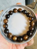 Vietnamese Agarwood Bracelet , Sinking Agarwood Beautiful Agarwood Grain , Black Bead Agarwood