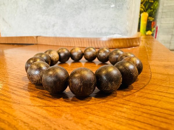 Black Beads Agarwood Bracelet, Wild Agarwood, Mala Bead, Strong Aroma, Agarwood Indonesia . - 图片 5