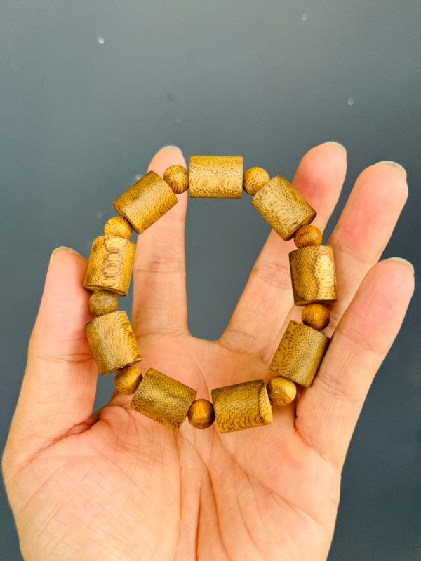 Vietnamese Agarwood Bracelet , Style cylindrical , Wild Oud,Lucky Bracelet - 图片 2
