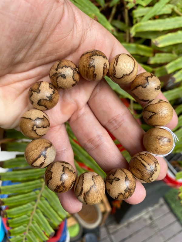 Vietnamese Agarwood Flower Bracelet , Big Bead 16mm , Very Oil Agarwood , Strong Aroma, Only 1 Bracelet - 图片 3
