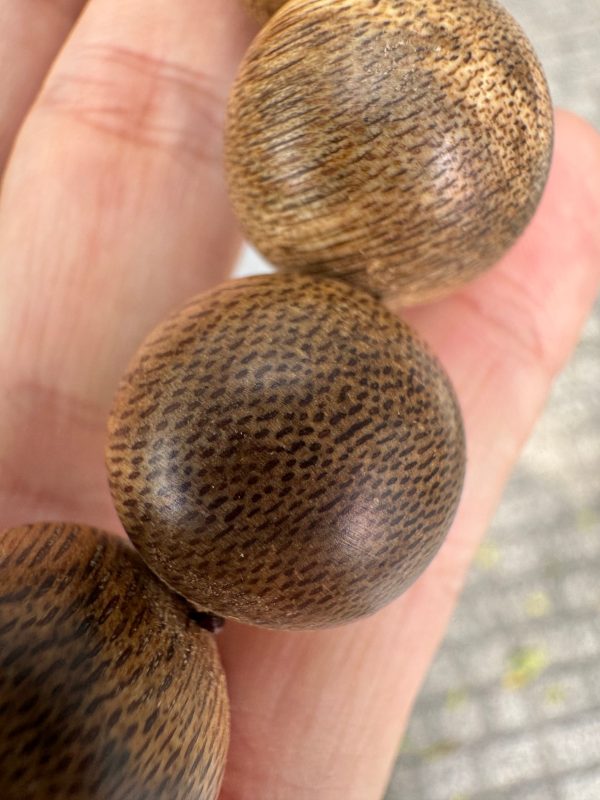 Vietnamese Wild Agarwood Bracelet  Size 18mm , Agarwood From Hue Quang Binh Forest, Big Beads For Men. - 图片 6
