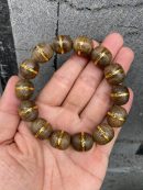 Agarwood Bracelet Wrapped Gold 18k- Real Gold, Super Grade Agarwood,  jewelry bracelet , Bangles luxyry,Have Certificate Real Gold