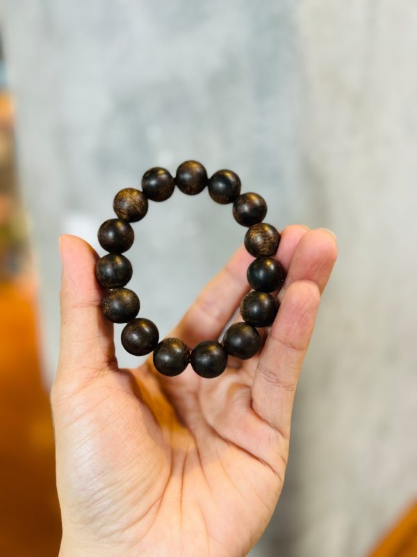 Black Beads Agarwood Bracelet, Wild Agarwood, Mala Bead, Strong Aroma, Agarwood Indonesia . - 图片 3