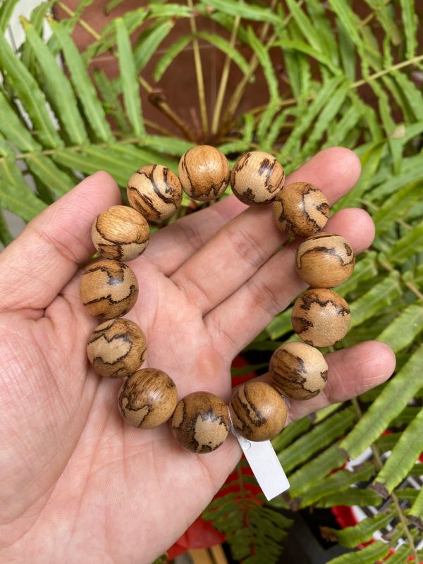 Vietnamese Agarwood Flower Bracelet , Big Bead 16mm , Very Oil Agarwood , Strong Aroma, Only 1 Bracelet - 图片 2