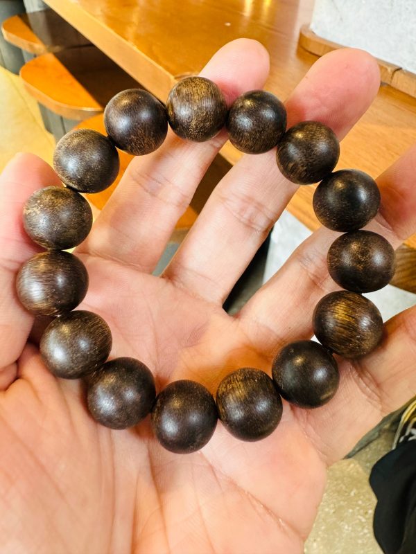 Black Beads Agarwood Bracelet, Wild Agarwood, Mala Bead, Strong Aroma, Agarwood Indonesia . - 图片 2