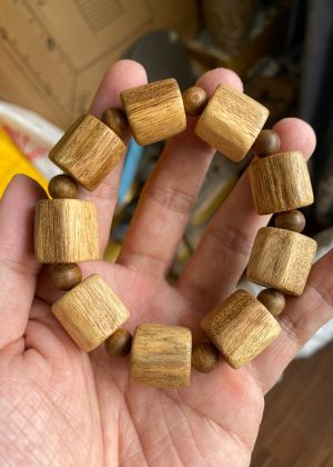 Agarwood Bracelet Big Size , Mala For Men , Nature Agarwood Bangles .