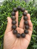 100% Bead Sinking Agarwood Bracelet , Wild Agarwood Bracelet Sinking 14mm, Very Rare Agarwood , Agarwood Weight 24,2gram