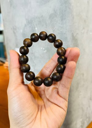 Black Beads Agarwood Bracelet, Wild Agarwood, Mala Bead, Strong Aroma, Agarwood Indonesia .