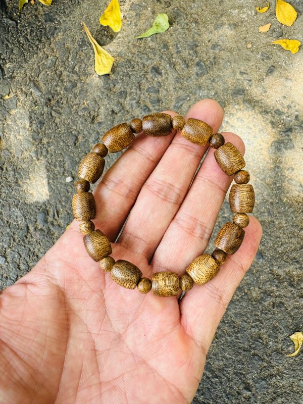 Wild Agarwood Bracelet , Agarwood Bangles , From Laos Forest , For Men And Women, Style Bead rounded cylinder
