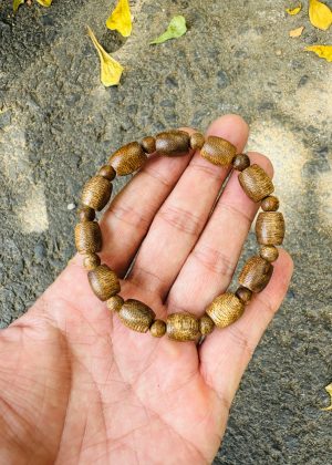 Wild Agarwood Bracelet , Agarwood Bangles , From Laos Forest , For Men And Women, Style Bead rounded cylinder