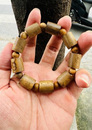Vietnamese Agarwood Bracelet , Style cylindrical , Wild Oud,Lucky Bracelet