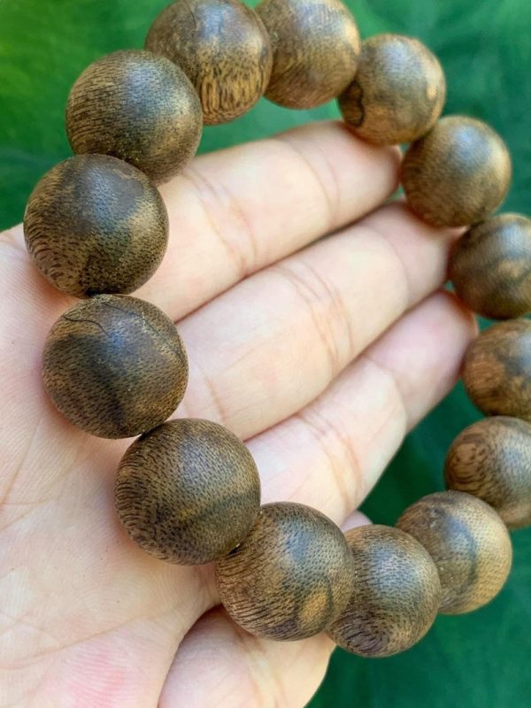 Cambodia Wild Agarwood Bracelet- From Pursat Fores,Super Grade,Real Agarwood Beaded - 图片 3
