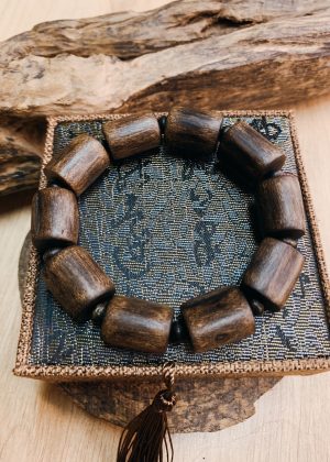 Vietnamese Agarwood Bracelets (Cylindrical) - Black Agarwood